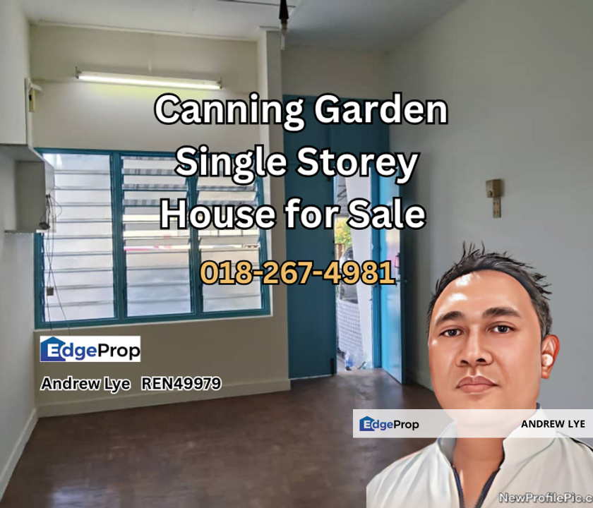 Canning Garden Single Storey House For Sale , Perak, Ipoh