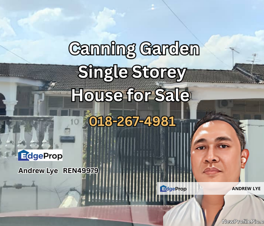 Canning Garden Single Storey House For Sale , Perak, Ipoh