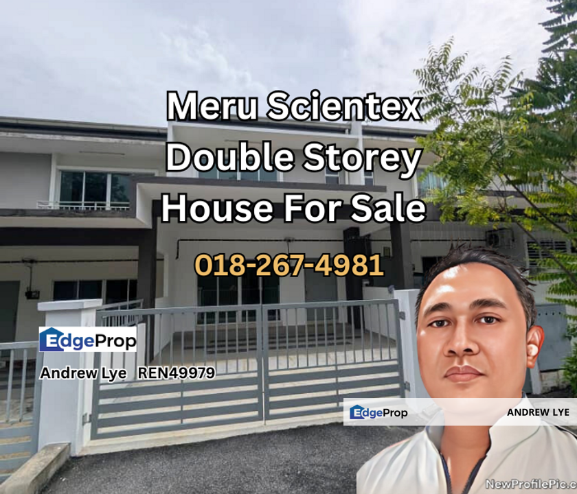 Meru Scientex Double Storey House for Sale , Perak, Ipoh