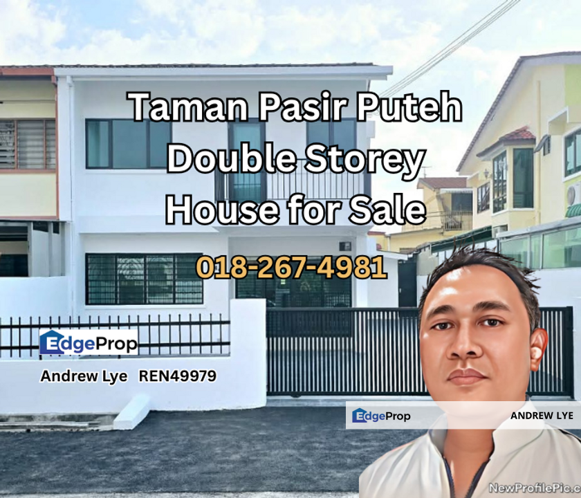 Taman Pasir Puteh Double Storey House For Sale , Perak, Kinta