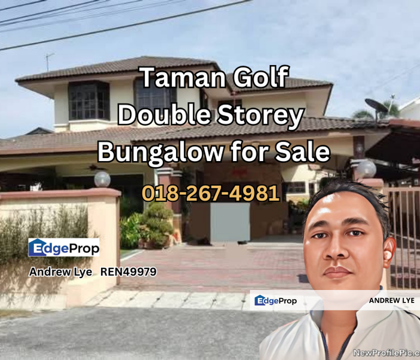 Taman Golf Double Storey Bungalow House for Sale, Perak, Ipoh