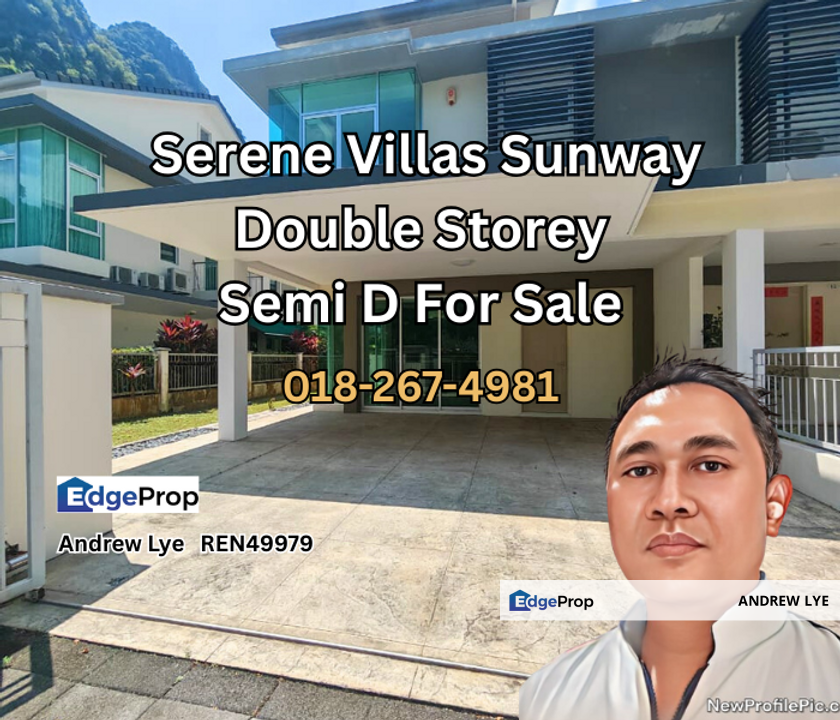 Serene Villas Sunway City Double Storey Semi Detached Cluster For Sale , Perak, Kinta