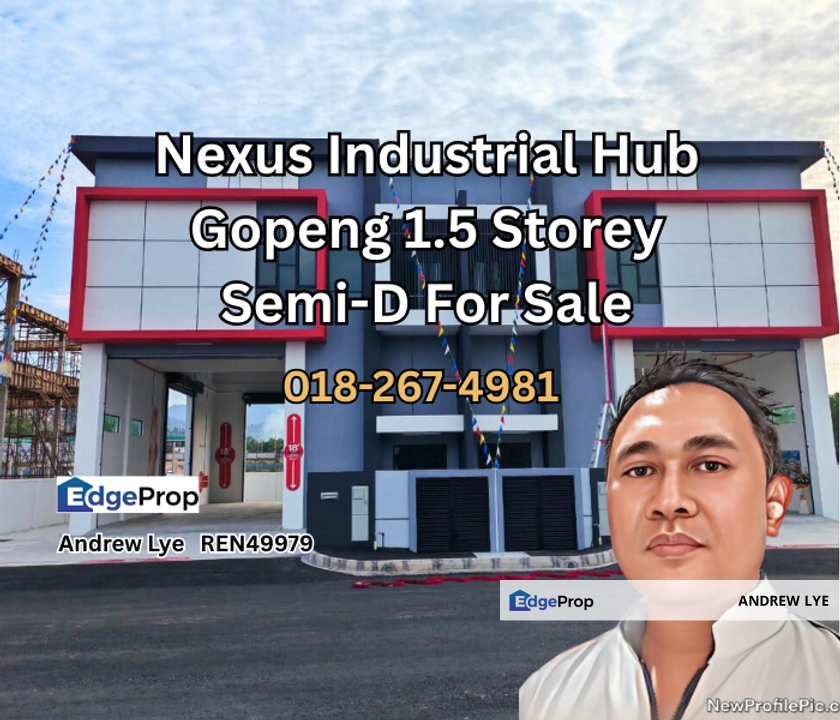 Gopeng Nexus Industrial Hub 1.5 Storey Semi Detached Factory For Sale (New Units), Perak, Ipoh