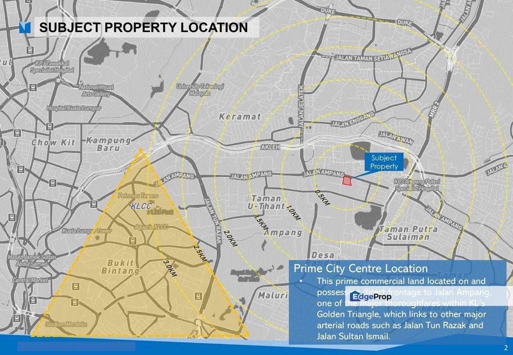 Development Land 3.38 Acres (Facing Mainroad) Jalan Ampang For Sale, Kuala Lumpur, Ampang