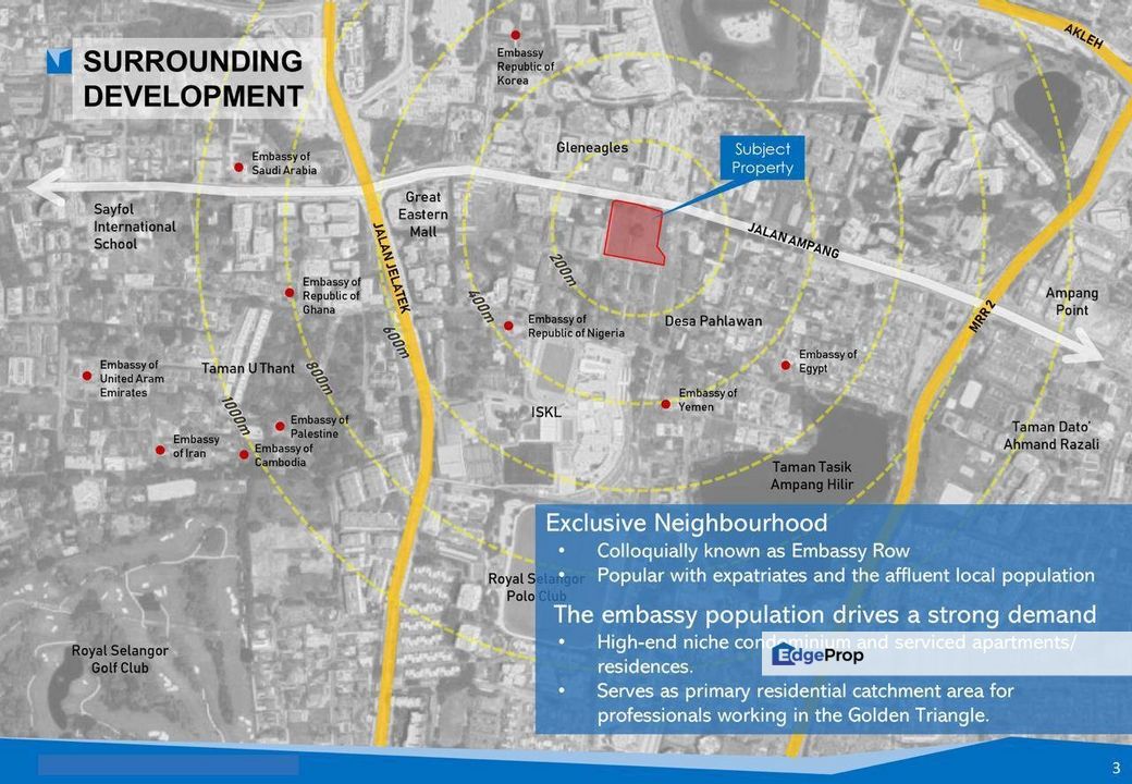 Development Land 3.38 Acres (Facing Mainroad) Jalan Ampang For Sale, Kuala Lumpur, Ampang