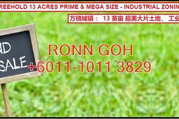 RAWANG 万桡 ( ECRL TRAIN 一带一路 ) : 13 ACRES FREEHOLD INDUSTRIAL ZONE LAND ( FOR SALE ) / 13 英亩 永久地契 + 靠近大路旁土地 ( 出售 ）