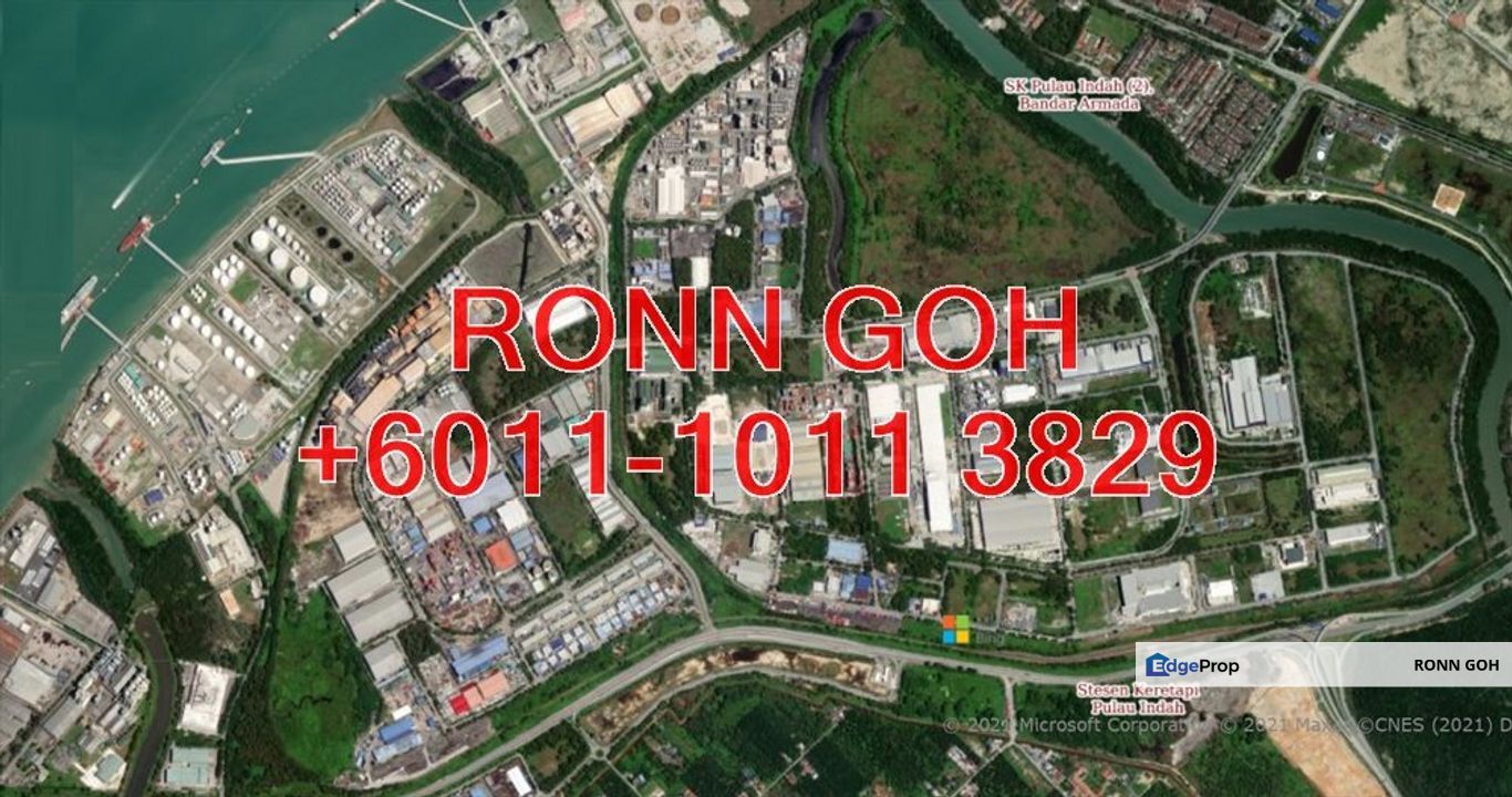 ** PULAU INDAH & WESTPORT - 20 ACRE INDUSTRIAL LAND @ RM55 PER SQFT ( FOR SALE ) / 英达岛和西港 - 20 英亩工业用地，每平方英尺 55 令吉（出售）, Selangor, Pulau Indah (Pulau Lumut)
