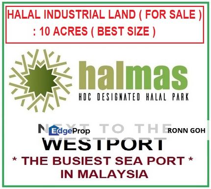 * PORT KLANG HALAL PARK LAND 10 ACRES ( FOR SALE ), Selangor, Port Klang