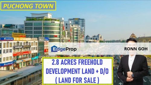 * PUCHONG ( TOWN ) : 2.8 ACRES FREEHOLD & READY DEVELOPMENT LAND WITH D/O ( FOR SALE ) / 蒲种 ( 中心区 ) : 2.8 英亩 FREEHOLD 和 有D/O 房屋发展土地 ( 出售 ), Selangor, Puchong