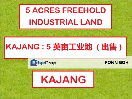 * KAJANG : 5 ACRES CONVERTED INDUSTRIAL LAND ( FOR SALE RM 32 MILLION ) / * 加影 ：5 英畝已转工業用地（ 出售 RM 3千2百万 ）, Selangor, Kajang