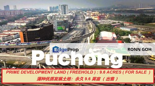 * PUCHONG CITY : 9.6 ACRES FREEHOLD RESIDENTIAL & RECTANGULAR SHAPE DEVELOPMENT LAND ( FOR SALE ) / 蒲种 ( 市区 ) : 9.6 英亩FREEHOLD永久地契 和长方形的房屋发展土地 ( 出售 ), Selangor, Puchong