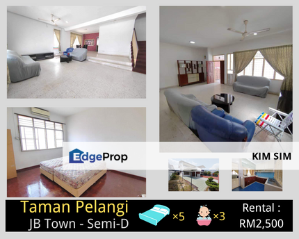 Taman Pelangi, JB Town area Double Storey Semi-D, Johor, Johor Bahru