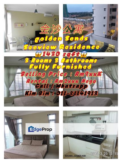 Golden Sands Seaview Residence Suites For Sale, Johor, Johor Bahru
