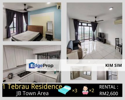 1 Tebrau Residence For Rent. JB Town Area, Residences @ 1 Tebrau For Rent Southkey Mosaic Condominium, Bayu Puteri,Grandview 360,Botanika @ Tebrau Bay, Johor, Johor Bahru