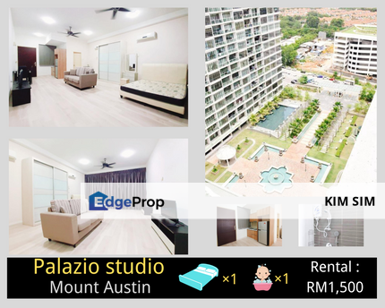Palazio Studio For Rent, Taman Mount Austin, Taman Desa Tebrau, Jalan Setia Indah, Taman Daya, Adda Heights, Bandar Dato Onn, Seri Austin, Johor, Johor Bahru
