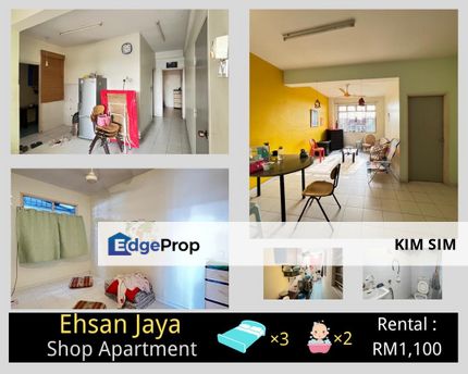 Shop Apartment For Rent, Taman Ehsan Jaya. Johor Jaya, Ulu Tiram, Taman Desa Tebrau, Taman Gaya, Taman Desa Cemerlang, Johor, Johor Bahru
