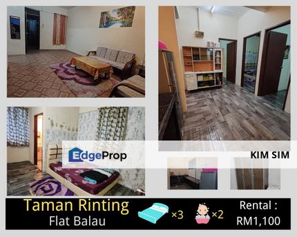 Flat Balau For Rent  Taman Rinting, Balau Flat, Masai, Johor, Pasir Gudang
