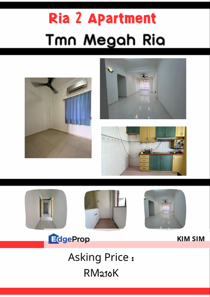 Ria 2 Apartment, Taman Megah Ria, Masai, Pasir Gudang, cash out unit ., Johor, Masai