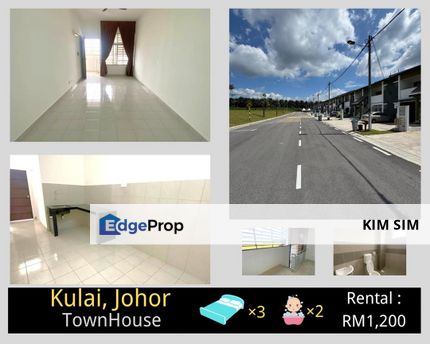 Kulai Townhouse Brand New For Rent, Johor, Kulai