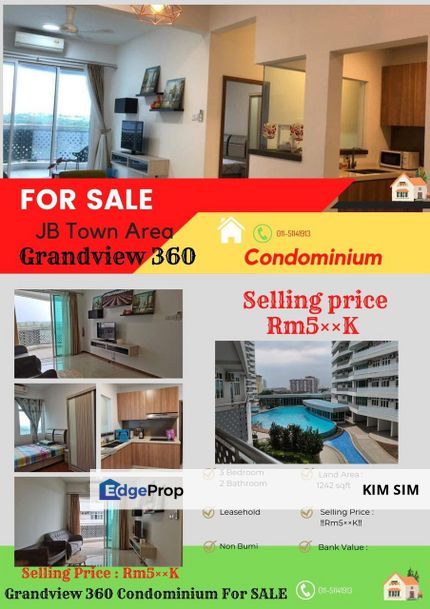 Grandview 360, Bayu Puteri, Johor Bahru Town Area, Taman Sentosa, Southkey Mosaic, Taman Pelangi, Ksl Mall, Johor, Johor Bahru