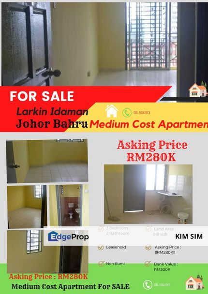 Larkin Idaman Medium Cost Apartment, Johor Bahru., Johor, Johor Bahru