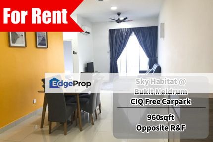 For RENT RM2900📍Sky Habitat @ Bukit Meldrum / CIQ FREE CARPARK🤩🤩, Johor, Johor Bahru