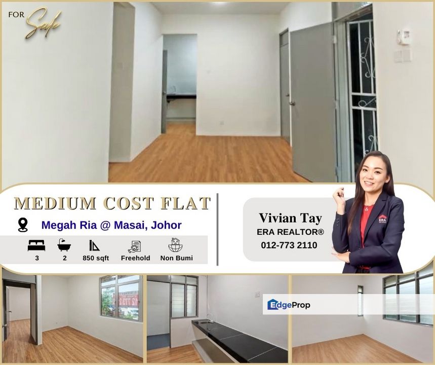 MEGAH RIA MEDIUM COST FLAT FOR SALE, Johor, Masai