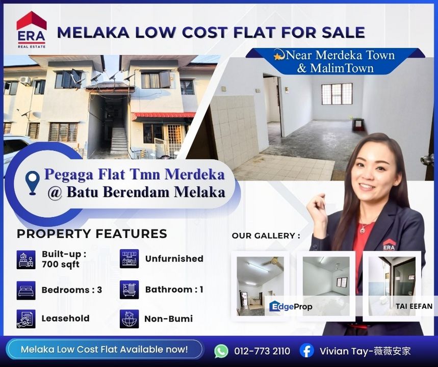 Pegaga Flat Taman Merdeka @ Batu Berendam Melaka, Melaka, Melaka Tengah