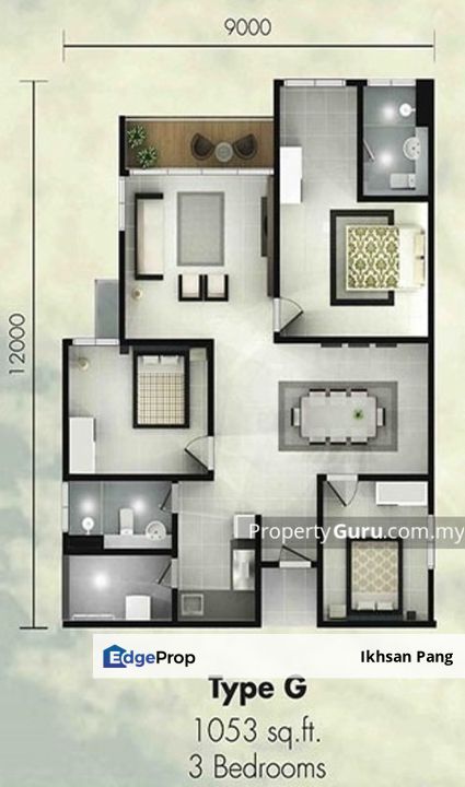   Service Apartment @ Pangsapuri Puncak Setia (Sky Peak Residences), Johor Bahru - For Auction, Johor, Setia Tropika