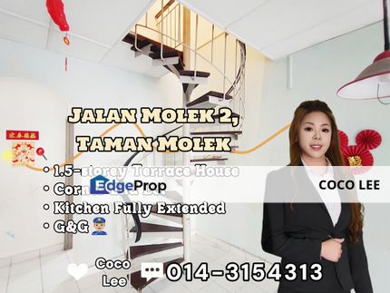 Jalan Molek 2, Taman Molek @ 1.5-storey Terrace House, Johor, Johor Bahru
