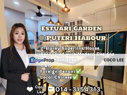 Estuari Garden @ Modern Designs 2-storey Superlink House, Johor, Nusajaya