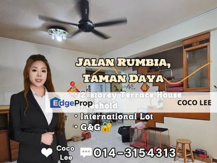 Jalan Rumbia, Taman Daya @ 2-storey Terrace House, Johor, Johor Bahru