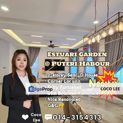 Estuari Garden @ Puteri Habour @ Corner Lot Semi-D unit, Johor, Nusajaya