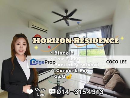 Horizon Residence @ Low Floor with Partial Furnished, Johor, Bukit Indah
