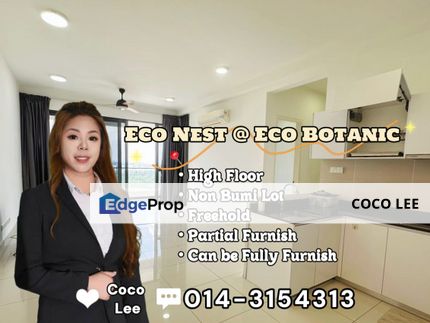 Eco Nest Condo, Eco Botanic @ High Floor with can be Fully Furnish, Johor, Nusajaya