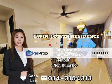 Twin Tower Residence @ Fully Renovated & Furnishing unit, Johor, Johor Bahru