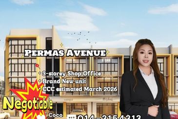 Permas Avenue @ Brand New 3-storey Shop Office