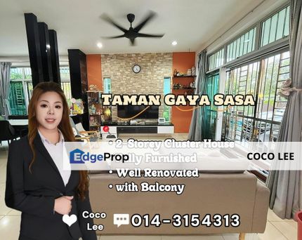 Jalan Sasa, Taman Gaya @ Fully Furnished 2-storey Cluster House, Johor, Ulu Tiram