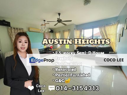 Austin Heights @ 2.5-storey Semi-D House, Johor, Johor Bahru
