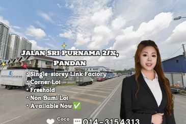 Jalan Sri Purnama 2/x, Pandan @ Corner Lot Single-storey Link Factory