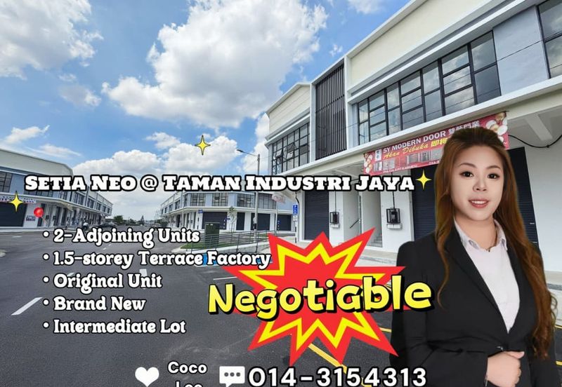 Setia Neo @ Taman Industri Jaya @ Brand New 2-Adjoning Terrace Factory