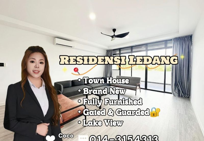 Residensi Ledang @ Brand New Furnished with Lake View Town House