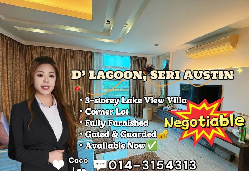 D' Lagoon @ Corner Lot 3-storey Lakeview Villa