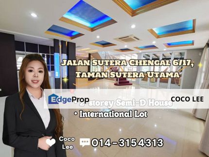 Jalan Sutera Chengal 6/17, Taman Sutera Utama @ Double-storey Semi-D House, Johor, Skudai