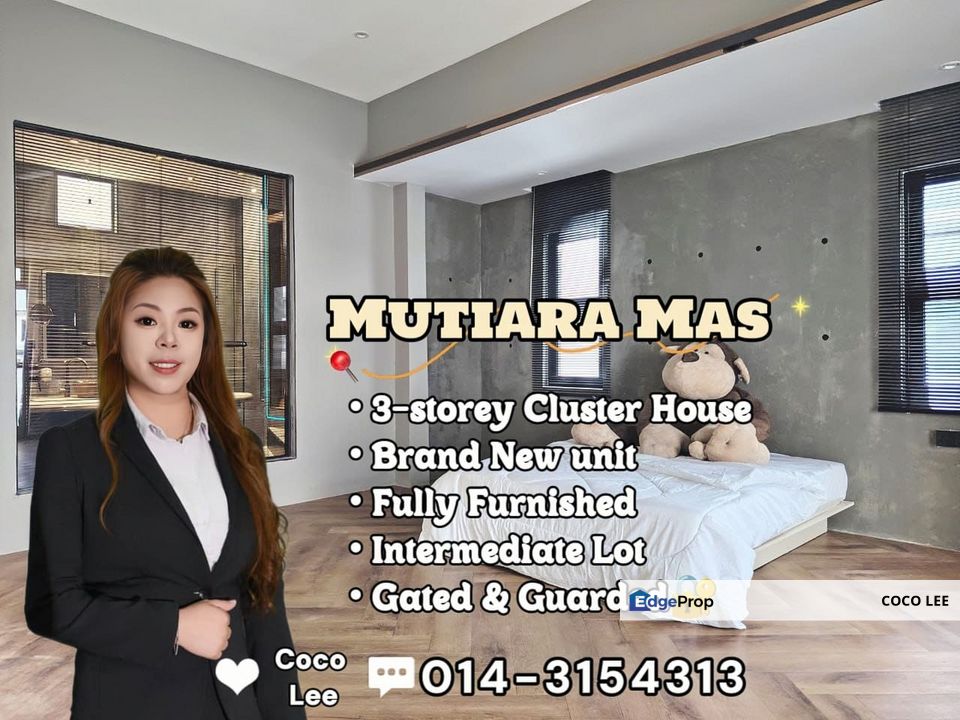 Mutiara Mas @ Brand New 3-storey Cluster House, Johor, Skudai