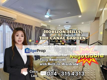 Horizon Hills, The Canal Garden @ Fully Furnished 3-storey Cluster House, Johor, 