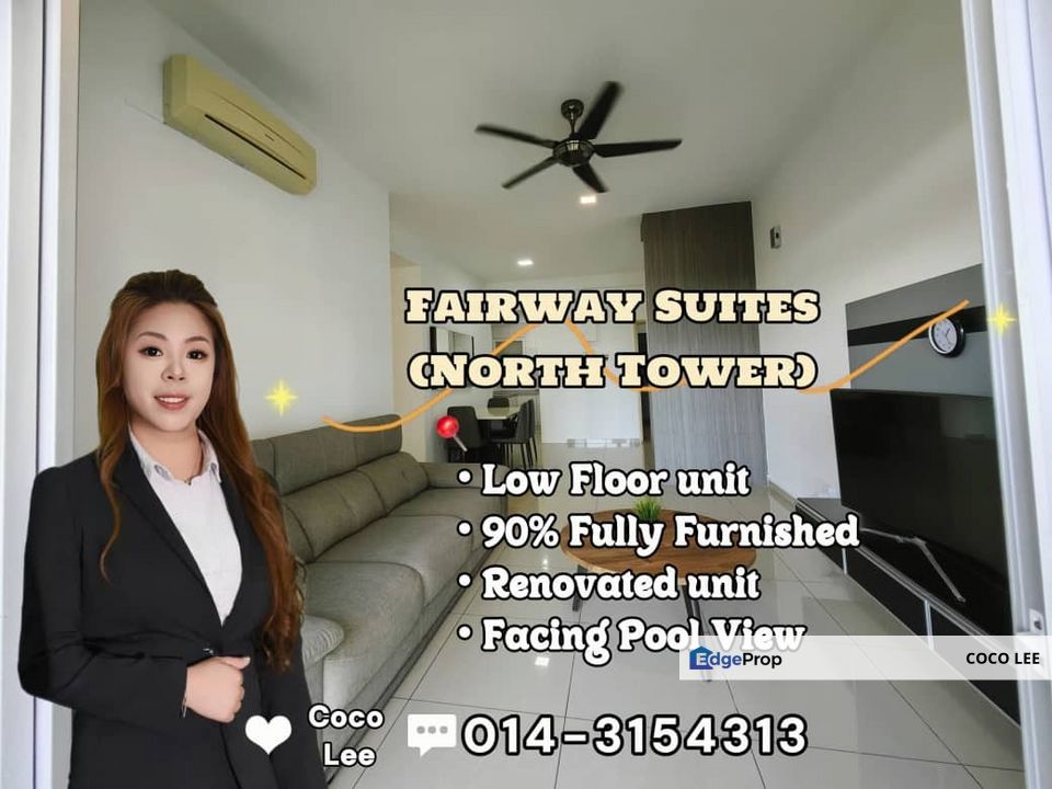 Fairway Suites (North Tower) @ Low Floor with Full Furnished unit, Johor, Horizon Hills