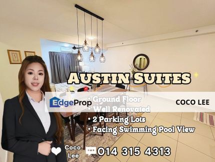 Austin Suites @ Well Renovated Pool View Ground Floor unit, Johor, Johor Bahru