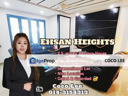 Ehsan Heights @ Fully Renovation 2.5-storey Terrace House, Johor, Johor Bahru