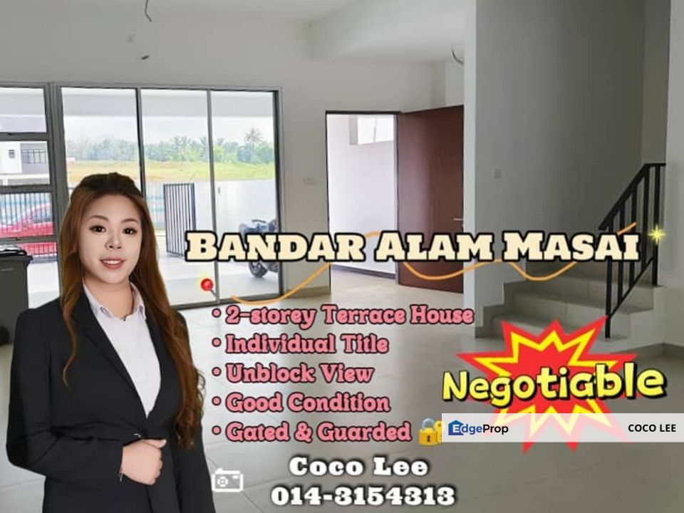 Bandar Alam Masai @ Unblock View 2-storey Terrace House, Johor, Masai